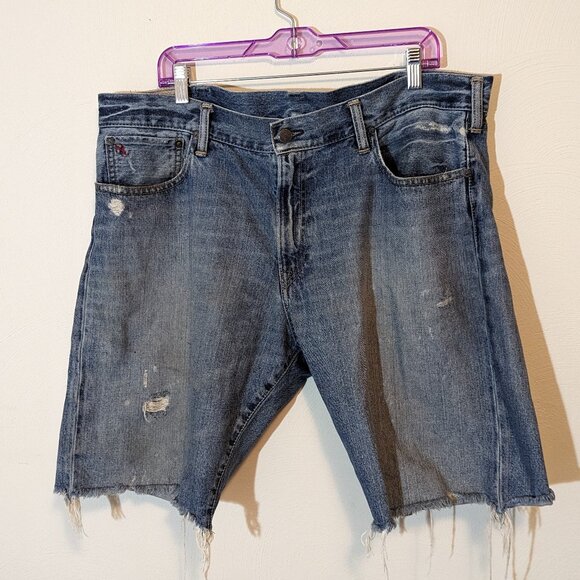 Polo Ralph Lauren Other - POLO Ralph Lauren Mens 38 Classic Fit Sullivan Distressed Cut Off Denim Shorts